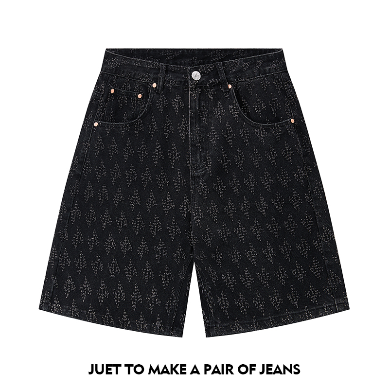 Mens Fashion Combination - Pantalones cortos de mezclilla para hombre