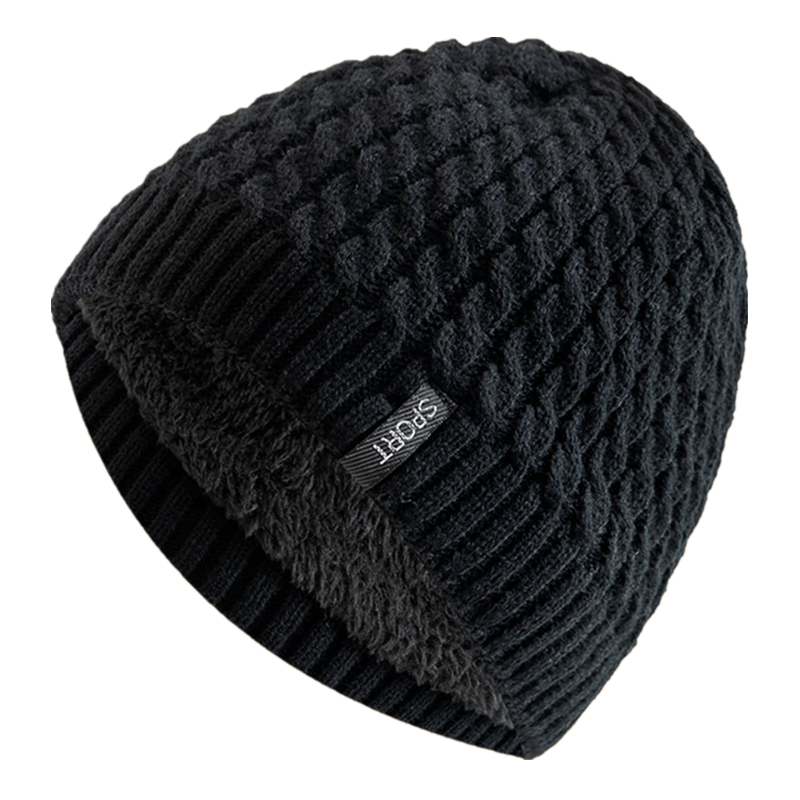 Men'S Fashion Labels - Gorro tejido con etiqueta deportiva Unisex,