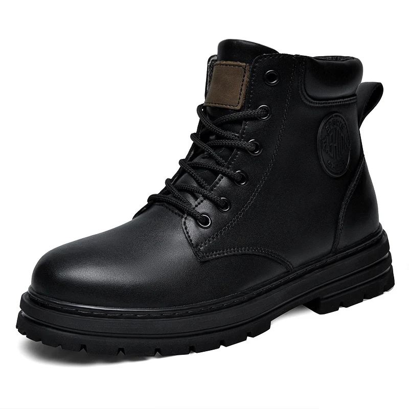 Men'S Fashion For 45 Years Old - Botas de invierno de cuero negro
