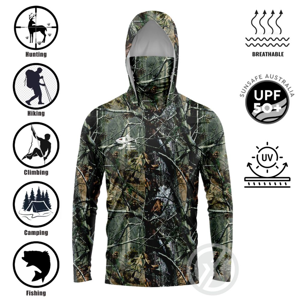 Streetwear Hoodie - Camisa de Pesca con Capucha UPF50+