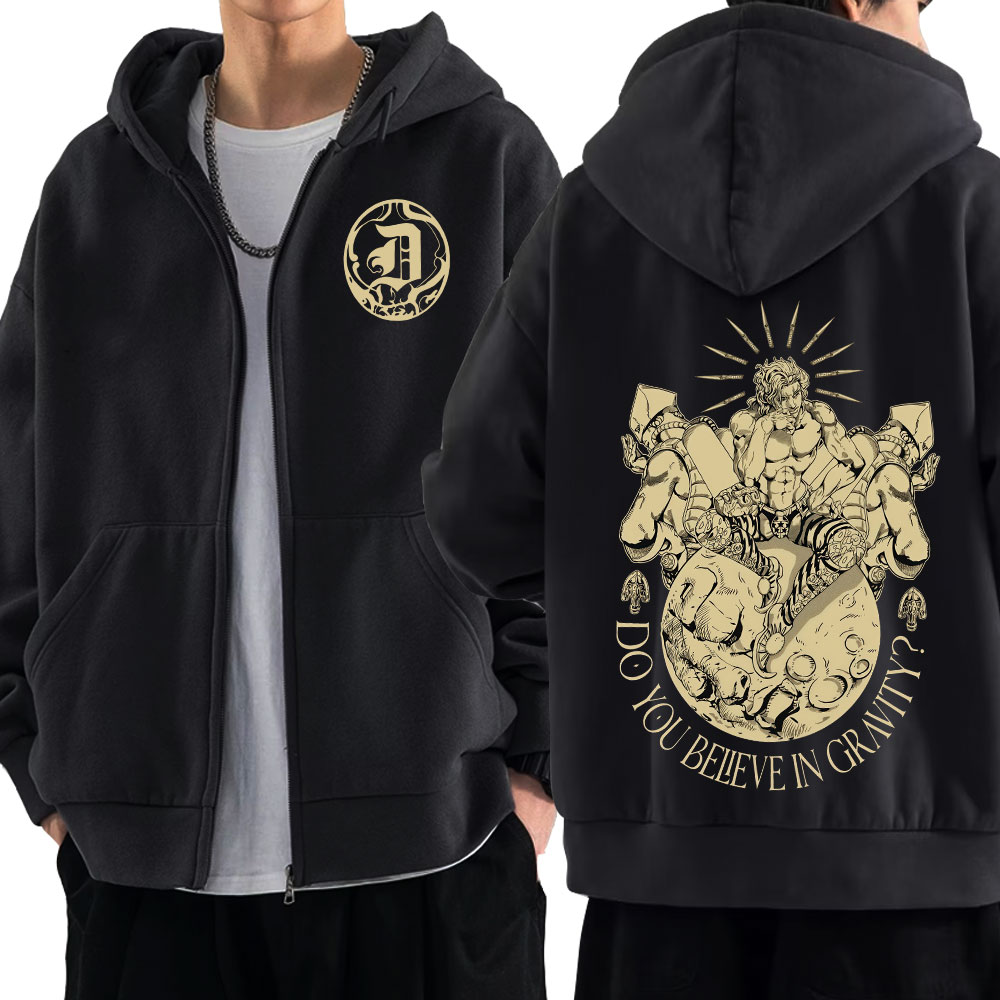 Men'S Fashion Zipper Hoodie - Anime Jojo Bizarre Adventure cremallera sudaderas