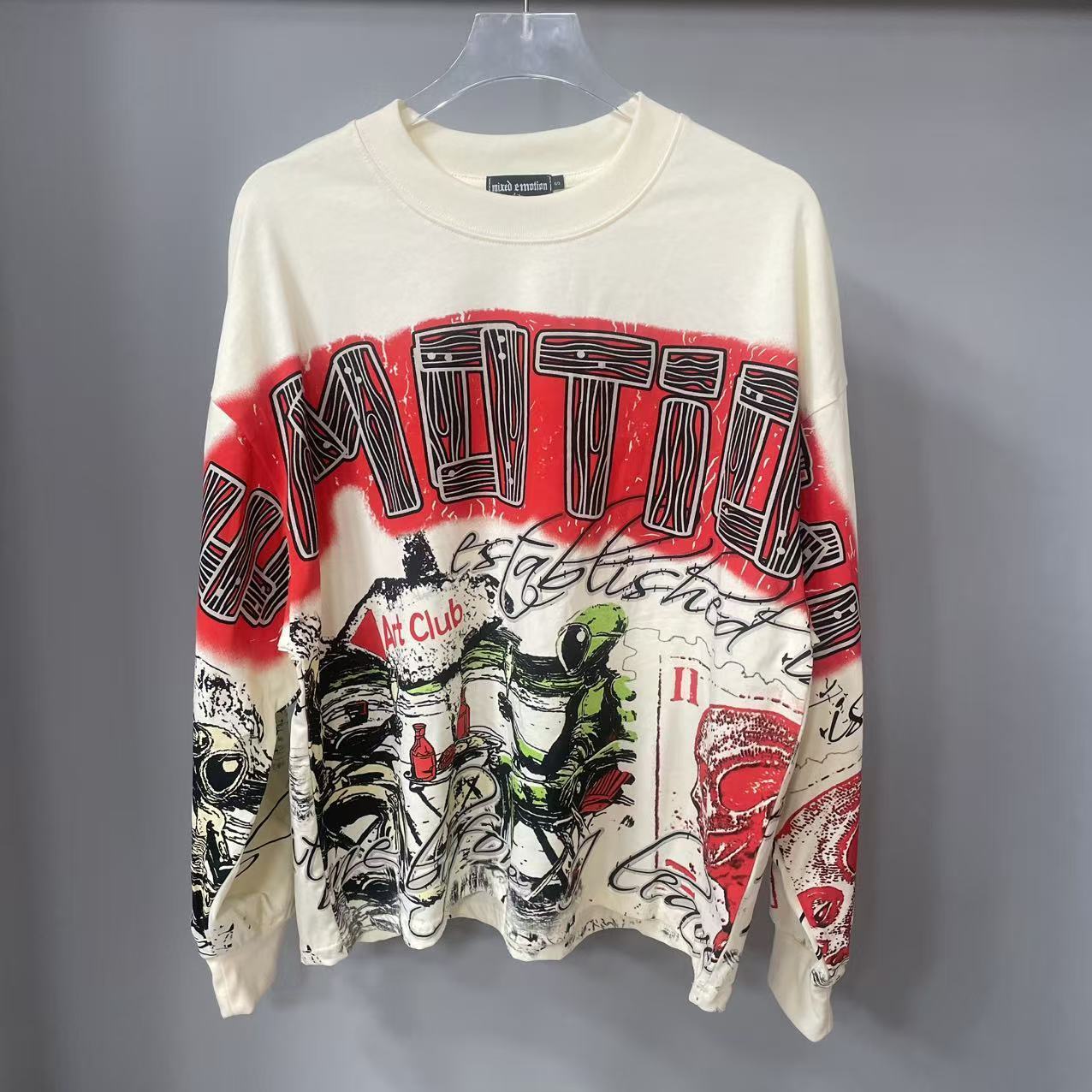 Streetwear Hoodie - Camiseta de manga larga MIXED-EMOTION de