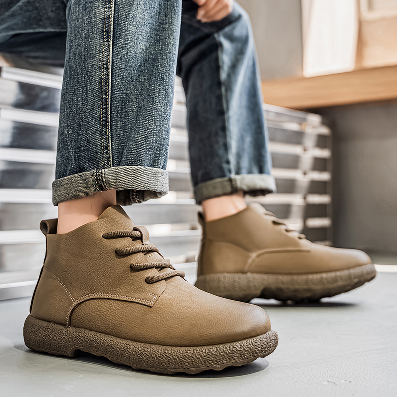 Men'S Fashion For 45 Years Old - Botines para hombre Botas cortas marrones