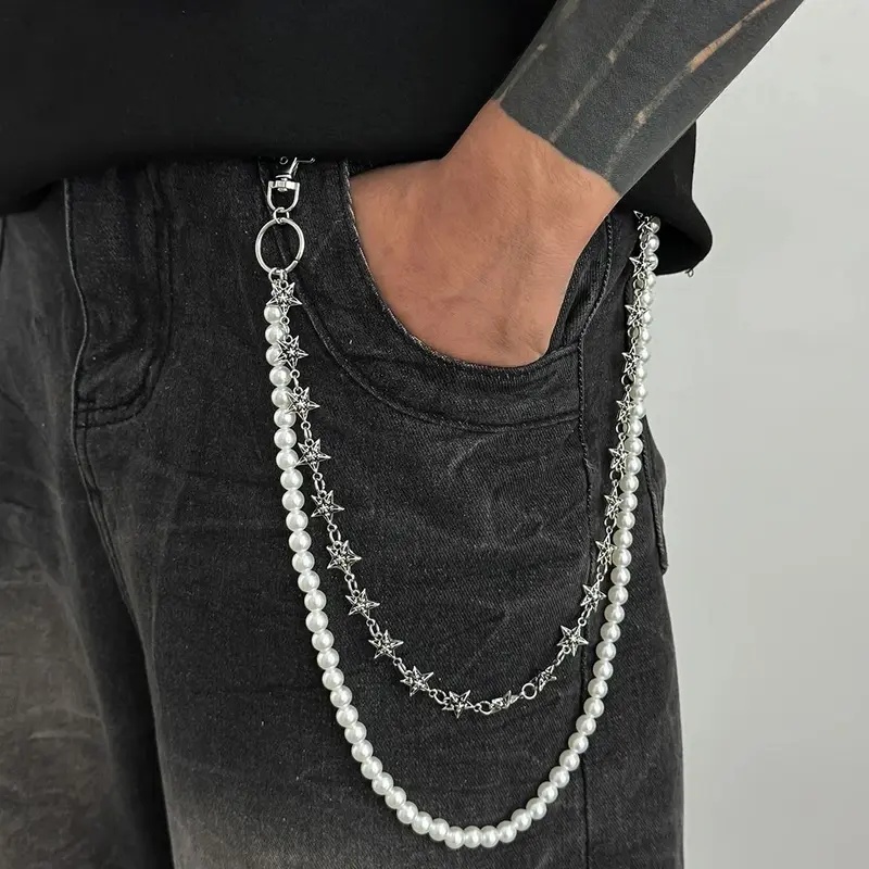 Jeans Pants Fashion Men - Salircon - Cadena para Pantalones, Cartera,