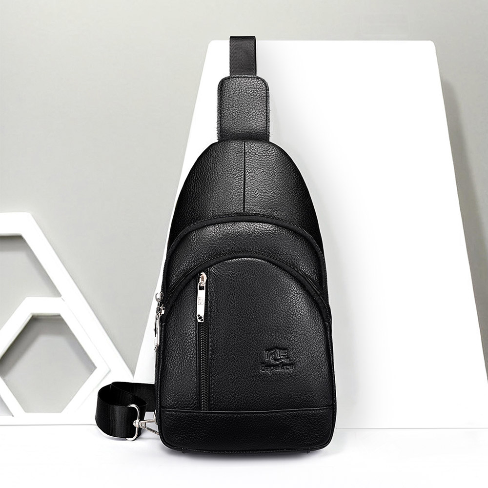 Crossbody Bag Men - Bolso de pecho de cuero genuino