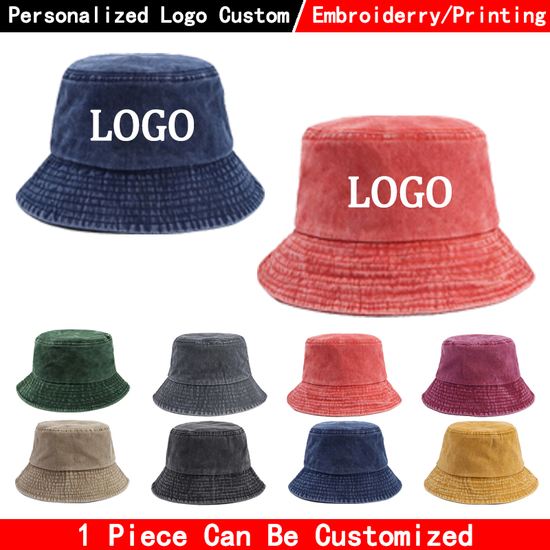Mens Fashion Bucket Hat - Sombrero de pescador de mezclilla con
