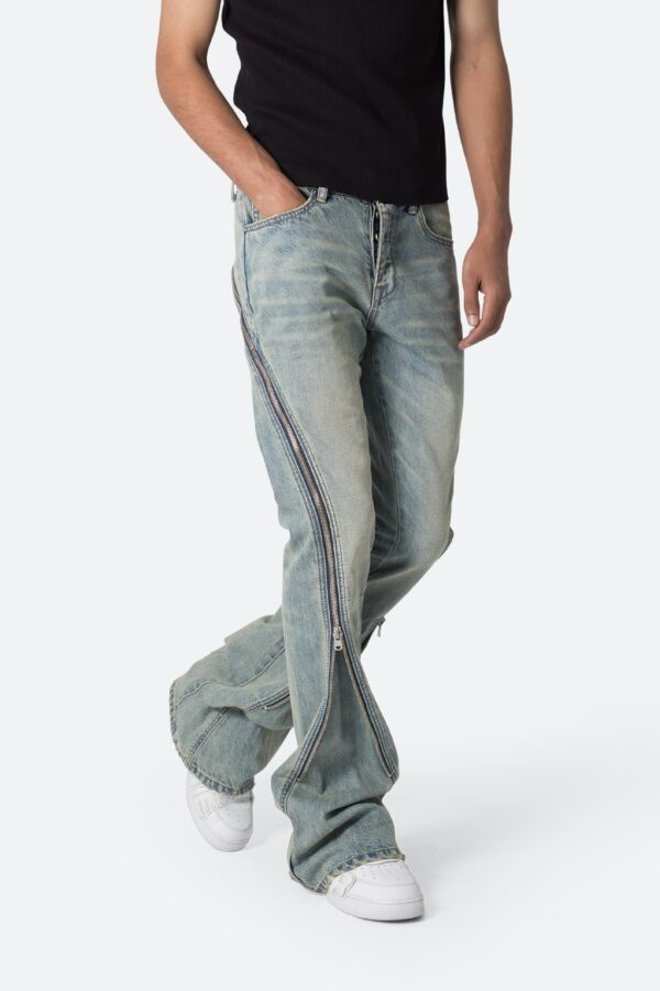 Men'S Fashion Grey Jeans - Pantalones Vaqueros de Mezclilla para Hombre,