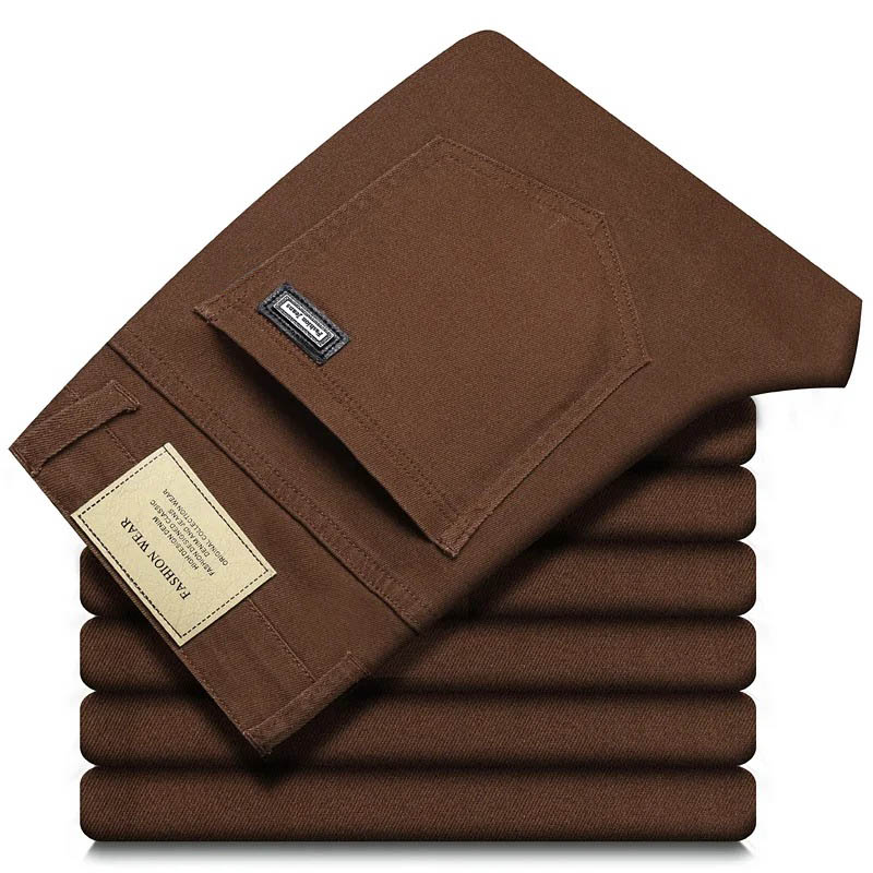 Jeans Pants Fashion Men - Pantalones vaqueros elásticos informales de negocios