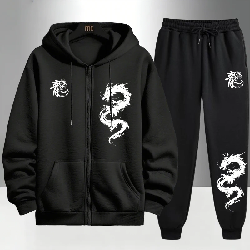 Conjunto Deportivo con Estampa - Men'S Fashion Zipper Hoodie reseña y precio