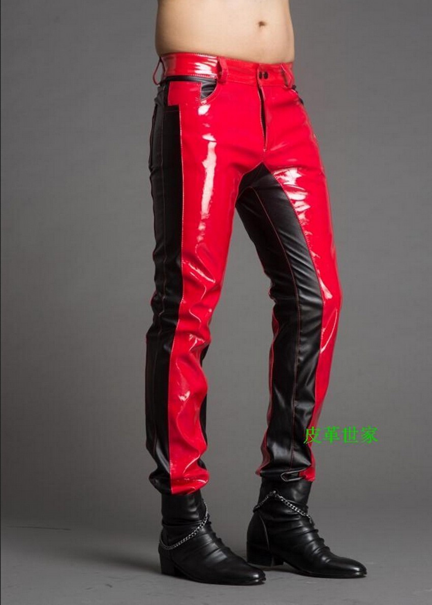 Nuevos pantalones de cuero con - Jeans Pants Fashion Men reseña y precio