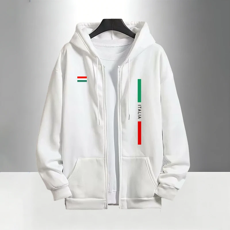 Conjunto de Moda Italiana para - Men'S Fashion Zipper Hoodie reseña y precio