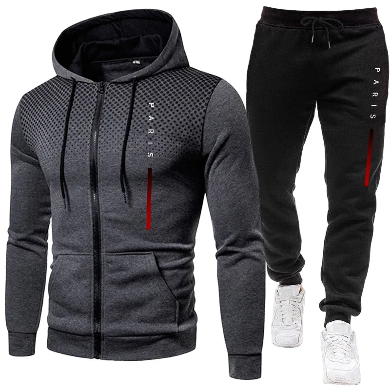 Conjunto Deportivo Casual de O - Men'S Fashion Zipper Hoodie reseña y precio
