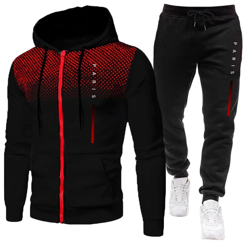 Conjunto Deportivo Casual de O - Men'S Fashion Zipper Hoodie reseña y precio