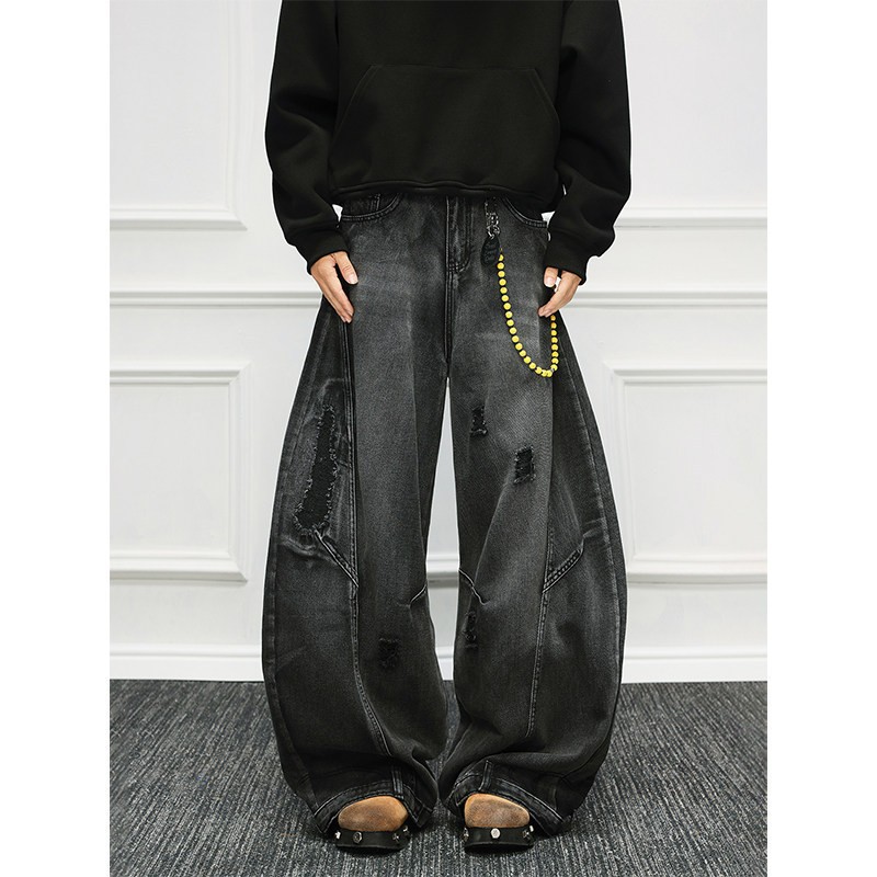 Pantalones Vaqueros Anchos de  - Men'S Fashion Grey Jeans reseña y precio