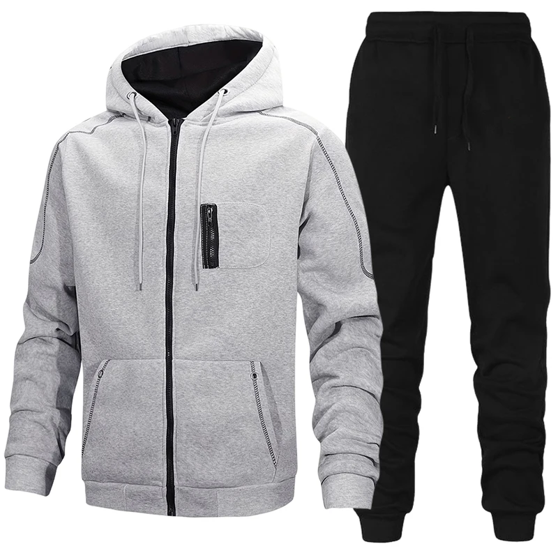 Conjunto Deportivo para Hombre - Men'S Fashion Zipper Hoodie reseña y precio
