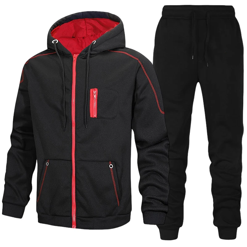 Conjunto Deportivo para Hombre - Men'S Fashion Zipper Hoodie reseña y precio