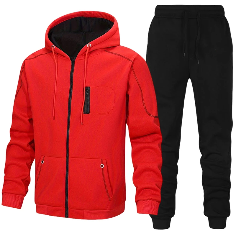 Conjunto Deportivo para Hombre - Men'S Fashion Zipper Hoodie reseña y precio