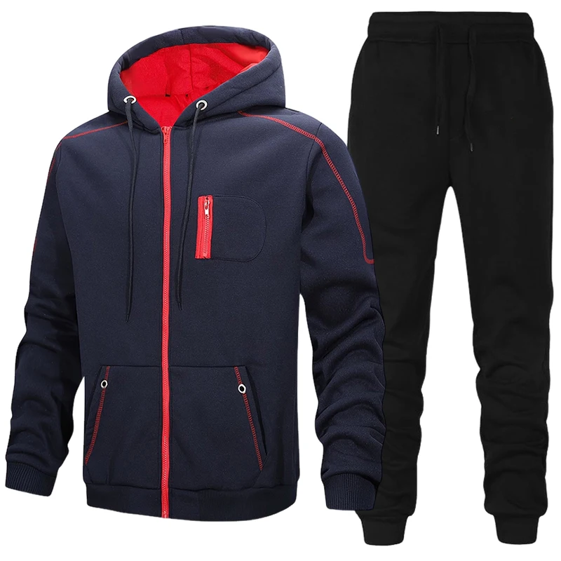 Conjunto Deportivo para Hombre - Men'S Fashion Zipper Hoodie reseña y precio