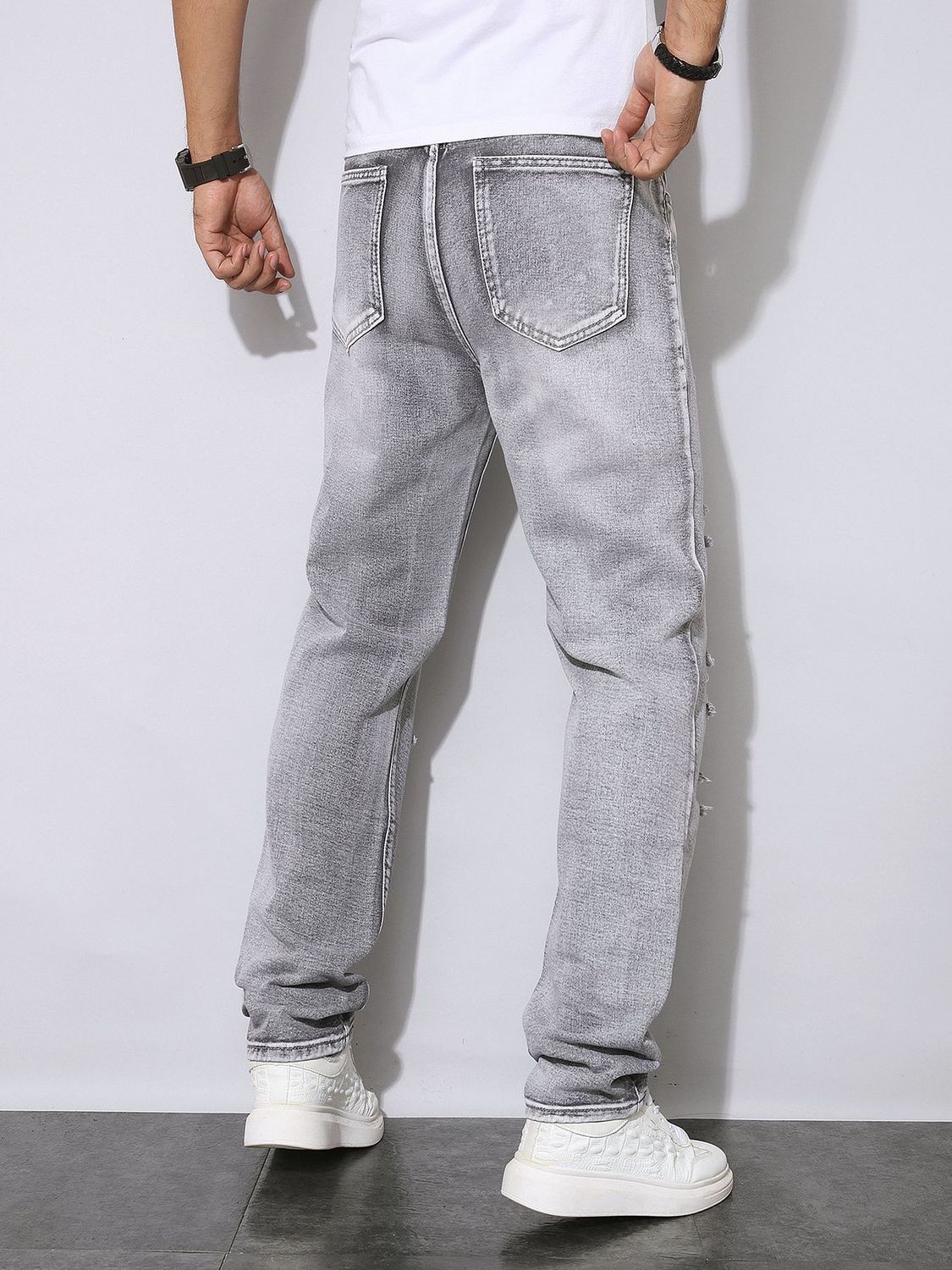 Pantalones Vaqueros Grises Des - Men'S Fashion Grey Jeans reseña y precio