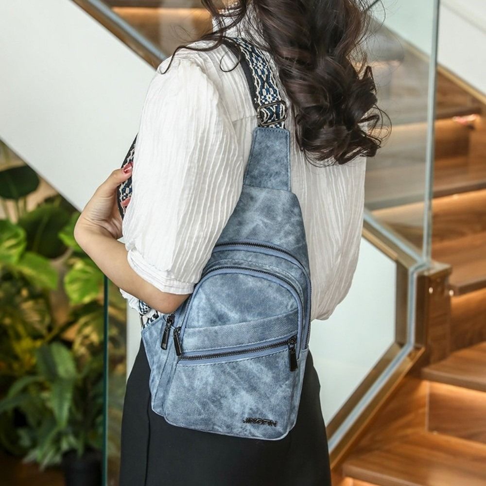 Bolsos de pecho de cuero PU a  - Crossbody Bag Men reseña y precio