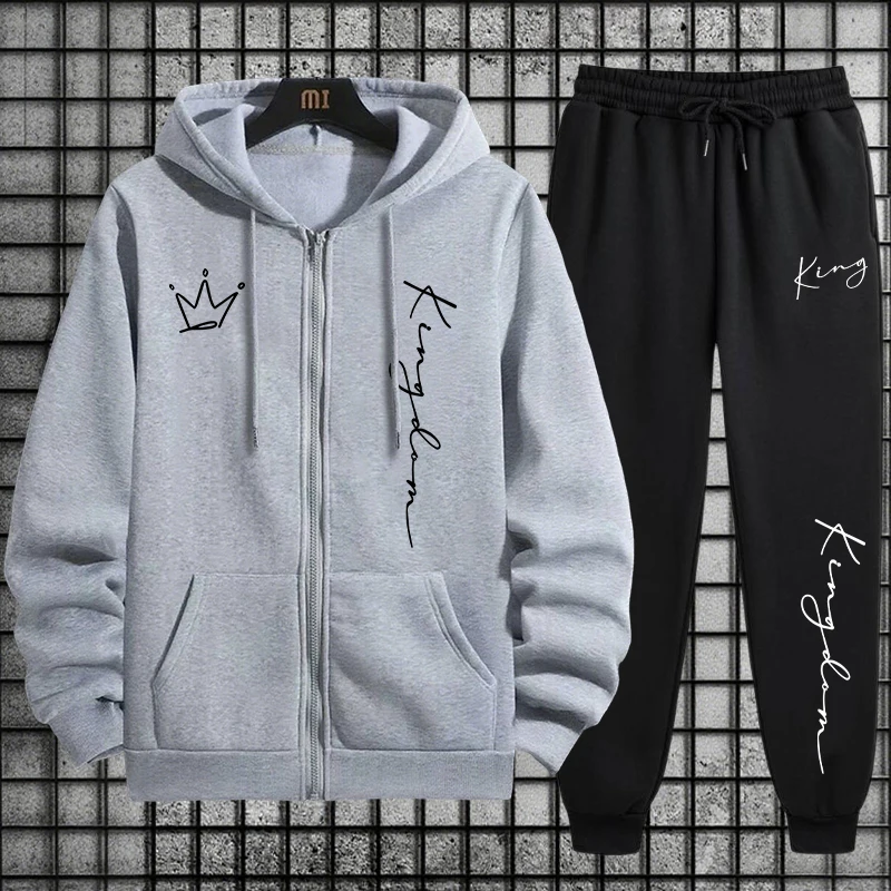 Conjunto de Sudadera con Capuc - Men'S Fashion Zipper Hoodie reseña y precio