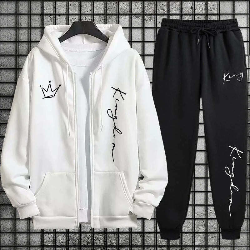 Conjunto de Sudadera con Capuc - Men'S Fashion Zipper Hoodie reseña y precio