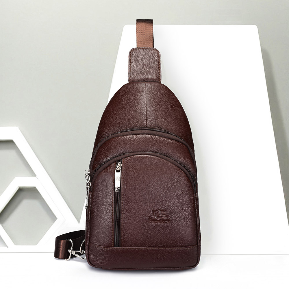 Bolso de pecho de cuero genuin - Crossbody Bag Men reseña y precio
