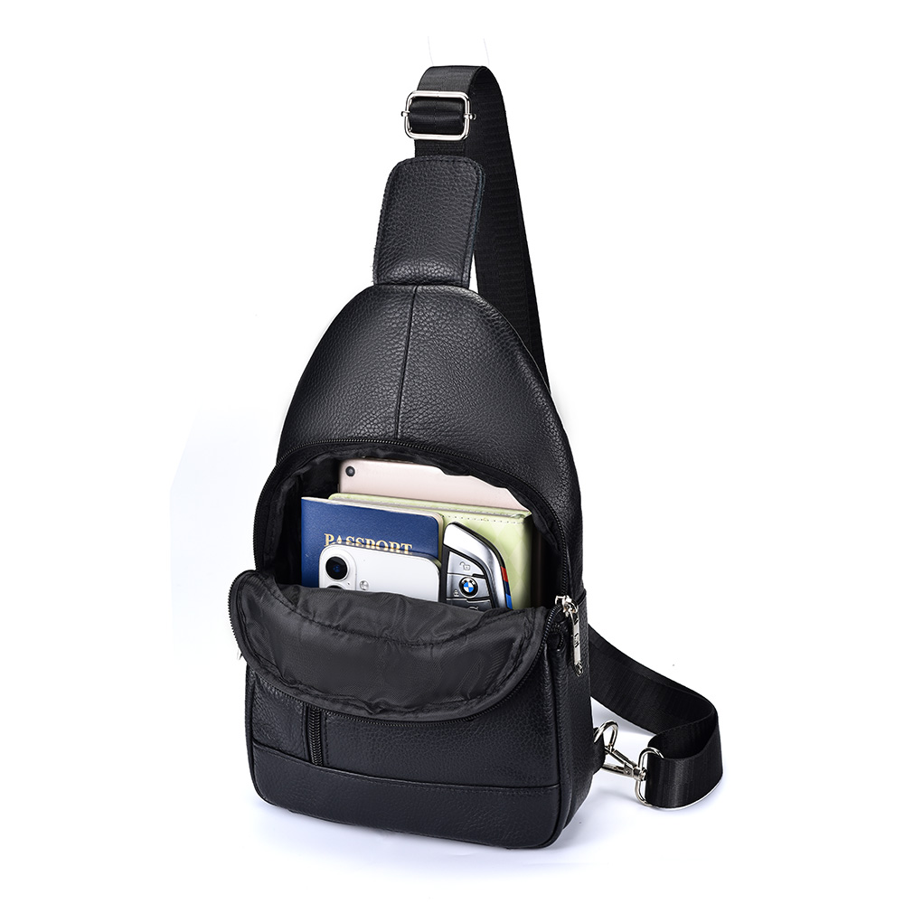 Bolso de pecho de cuero genuin - Crossbody Bag Men reseña y precio