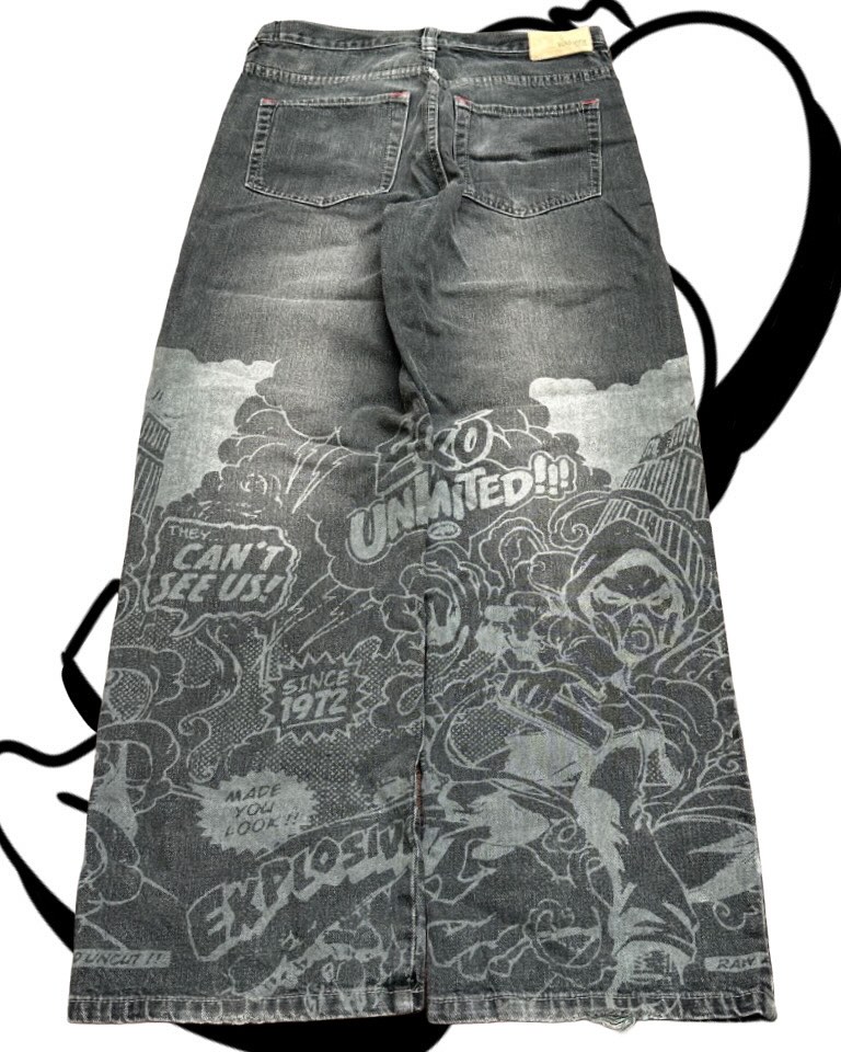 Jeans Americanos con Estampado - Men'S Fashion Grey Jeans reseña y precio