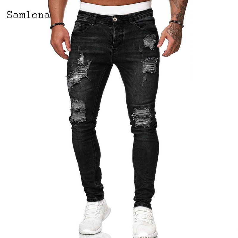Samlona-pantalones vaqueros aj - Men'S Fashion Grey Jeans reseña y precio