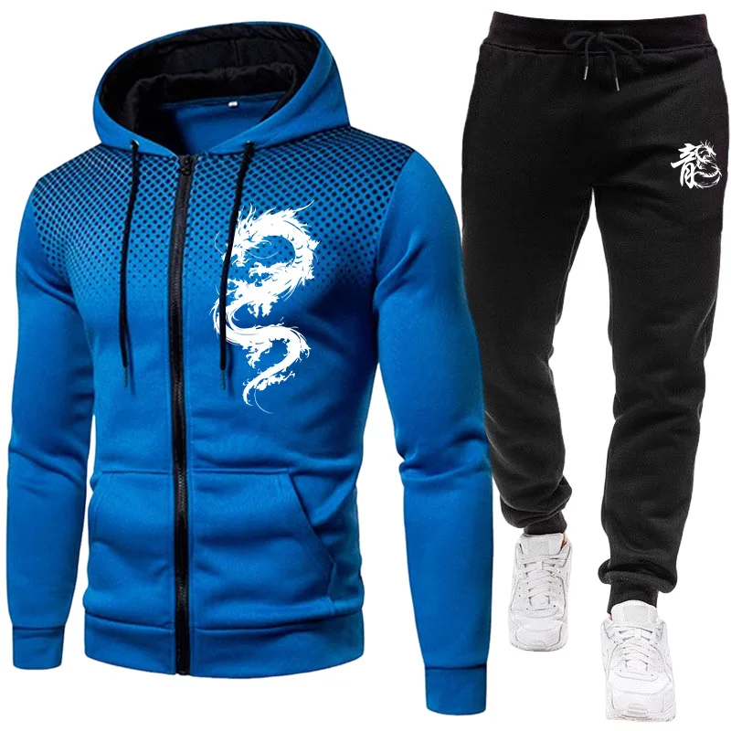 Conjunto de Dos Piezas con Est - Men'S Fashion Zipper Hoodie reseña y precio