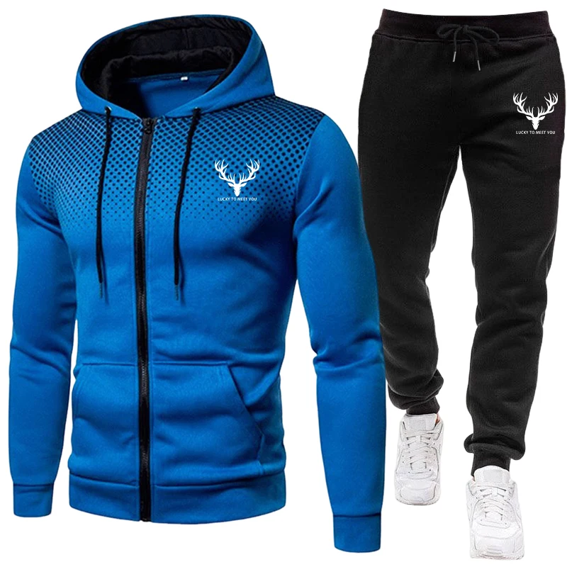 Conjunto Deportivo para Hombre - Men'S Fashion Zipper Hoodie reseña y precio