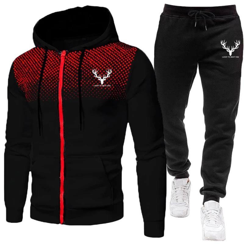 Conjunto Deportivo para Hombre - Men'S Fashion Zipper Hoodie reseña y precio