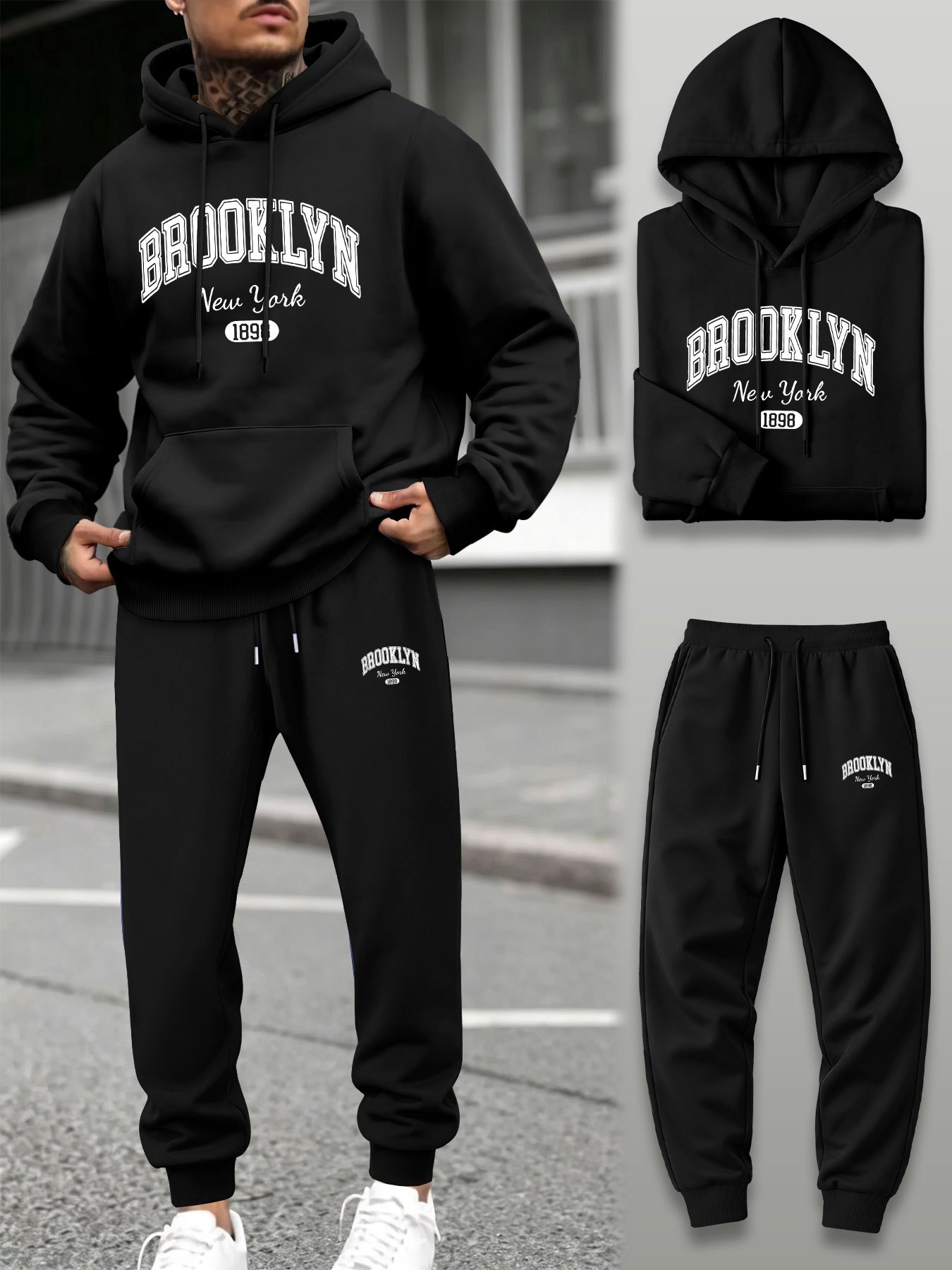 Conjunto Deportivo de 2 Piezas - Streetwear Hoodie reseña y precio