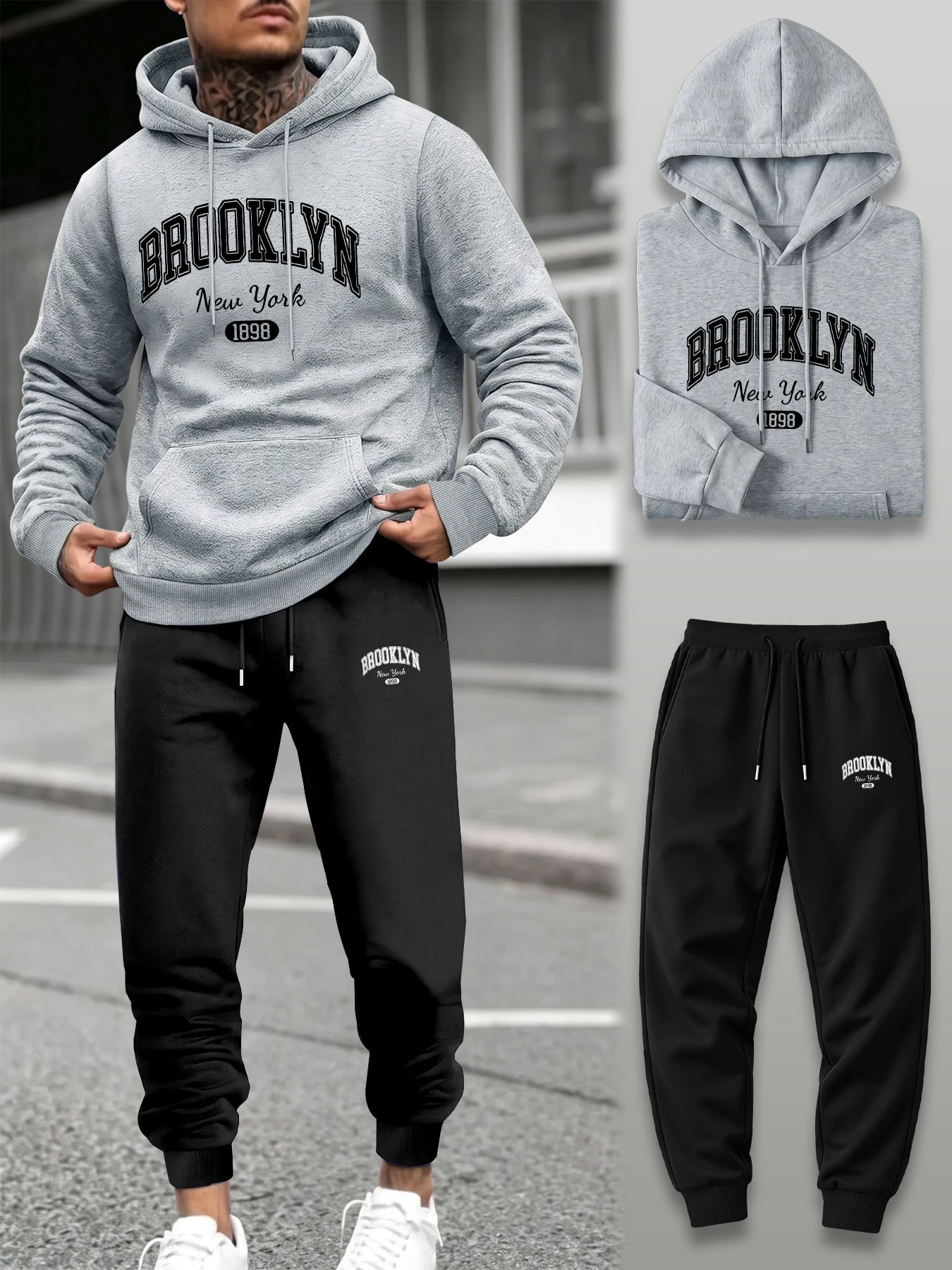 Conjunto Deportivo de 2 Piezas - Streetwear Hoodie reseña y precio