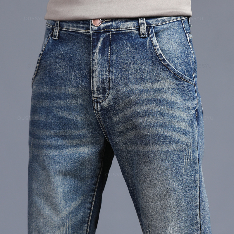 Otoño Invierno algodón hombres - Men'S Fashion Grey Jeans reseña y precio