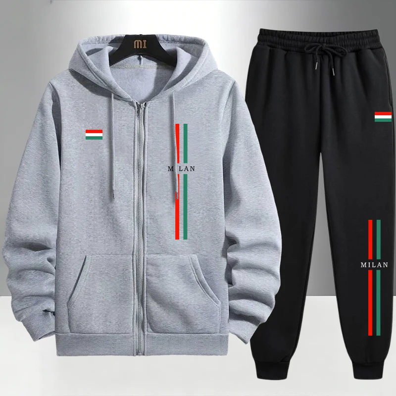 Conjunto Deportivo para Hombre - Men'S Fashion Zipper Hoodie reseña y precio