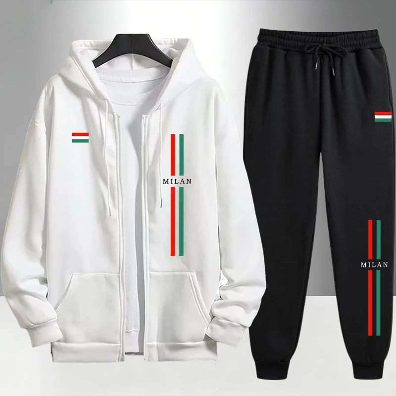 Conjunto Deportivo para Hombre - Men'S Fashion Zipper Hoodie reseña y precio