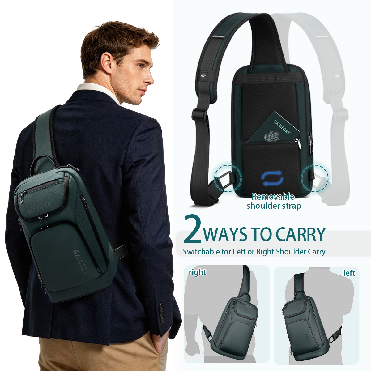 Bolso de Mano Multifuncional d - Crossbody Bag Men reseña y precio