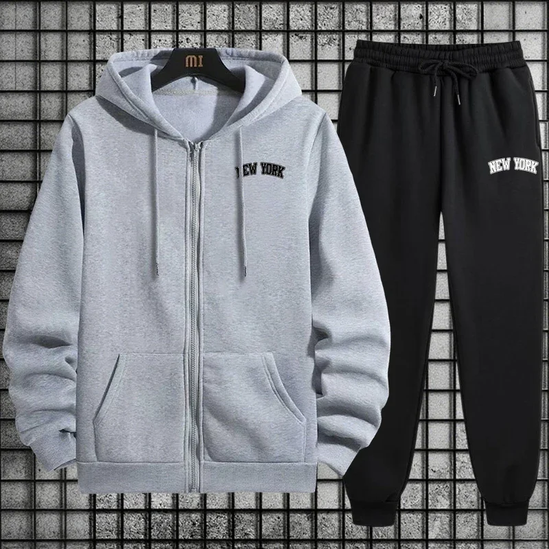 Conjunto Deportivo para Hombre - Men'S Fashion Zipper Hoodie reseña y precio